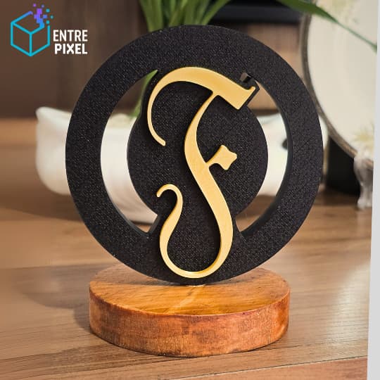 Símbolo de Fonoaudiologia Decorativo com Base de Madeira – Presente para Fonoaudiólogos.