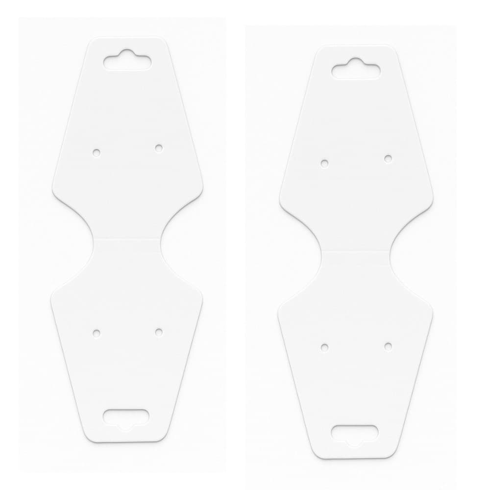 1.000 Cartela Tag Gravatinha para Bijuterias | Suporte para Brincos, Pulseiras e Colares Branco