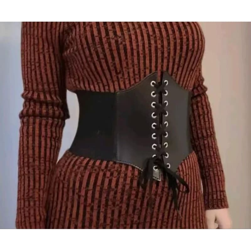 Espartilho Largo Feminino Cinto Elástico Cintura Chincher Para Vestidos e Bodycon