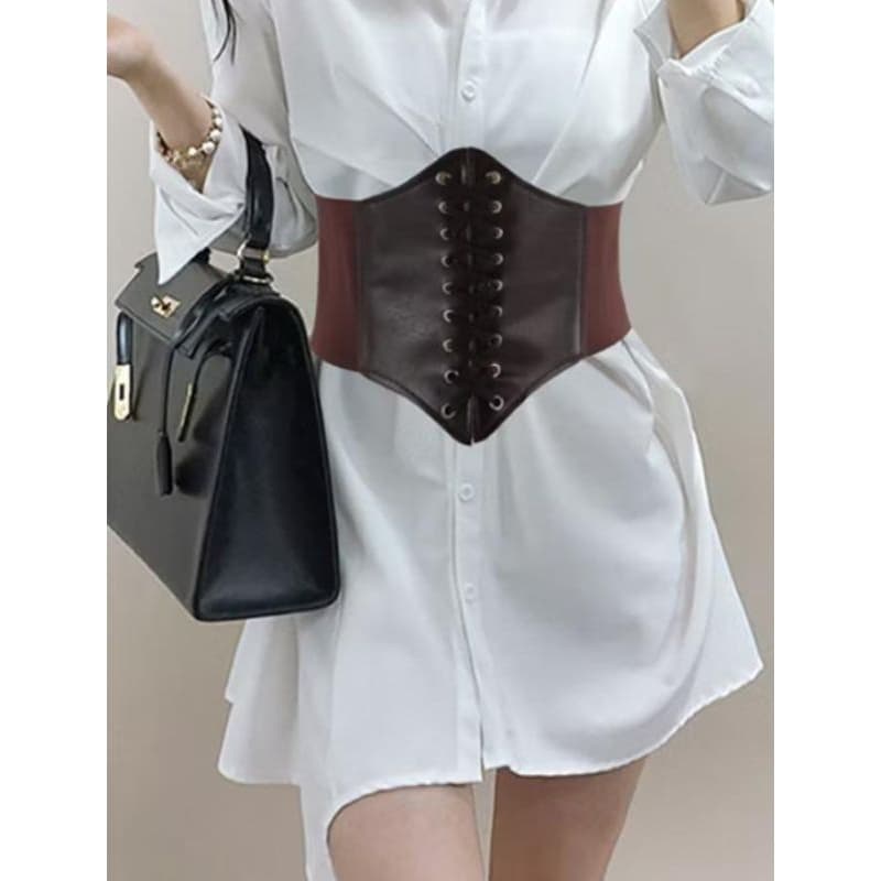 Espartilho Largo Feminino Cinto Elástico Cintura Chincher Para Vestidos e Bodycon