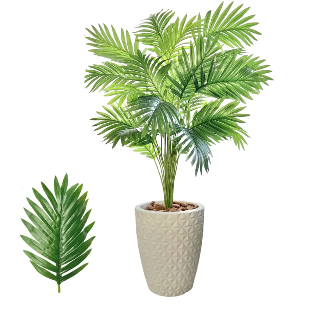 Árvore Artificial Palmeira 90cm com Vaso | Arranjo Completo p/ Decoração Sala Escritório
