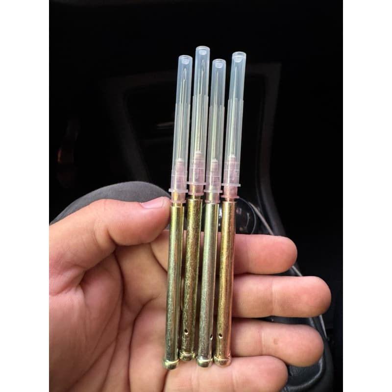 kit com duas unidades de agulha  com cabo de metal para montar antenas ótimas para vazar os Eva 8mm 10mm 12mm 14mm
