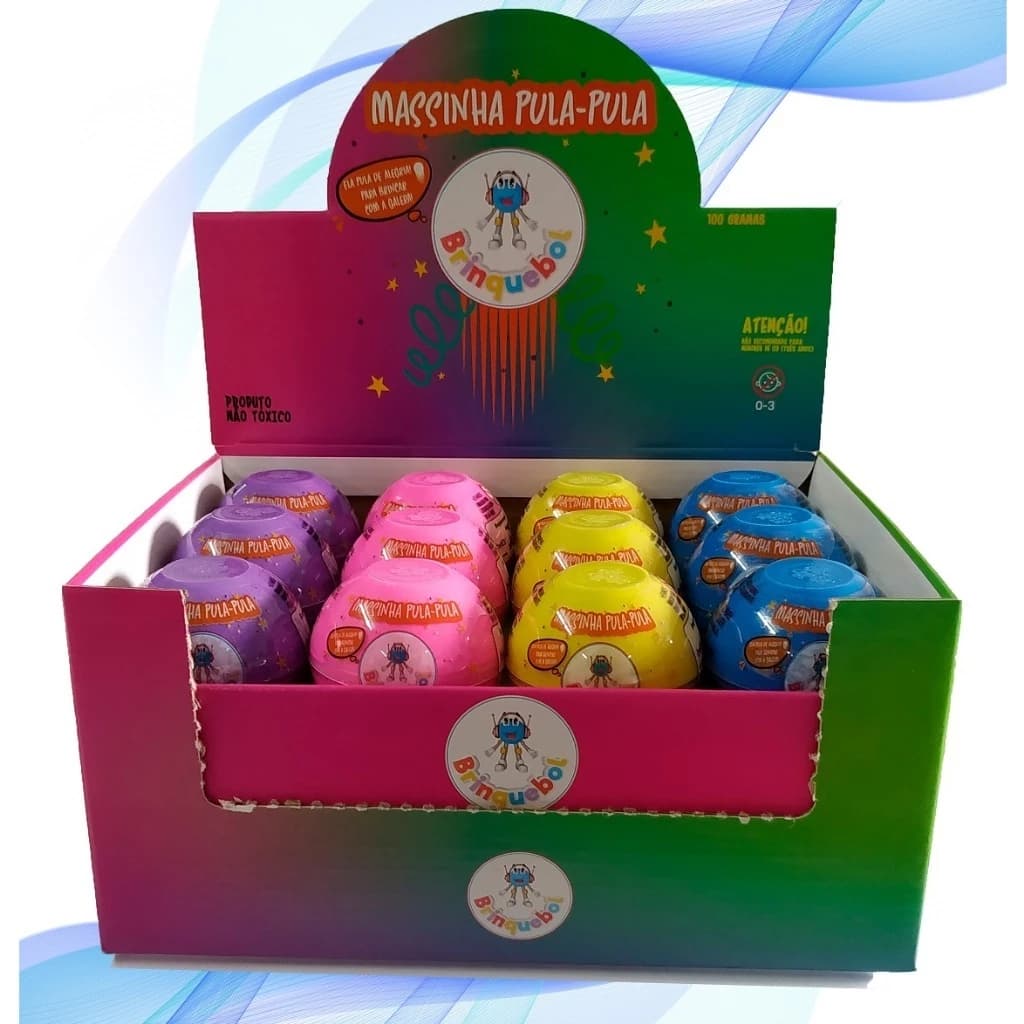 Kit 12 | 9 | 6 | 3 Pula-Pula 100g - Massinha pula muito - Brinquebol - Funny-Lab - Toys-Lab