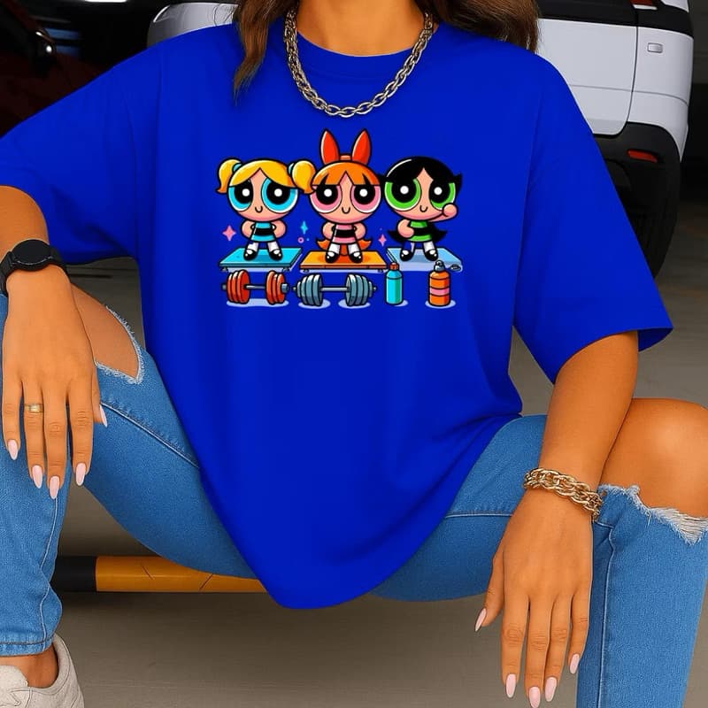 Camisa Meninas SuperPoderosas Premium camiseta 100% algodão Academia