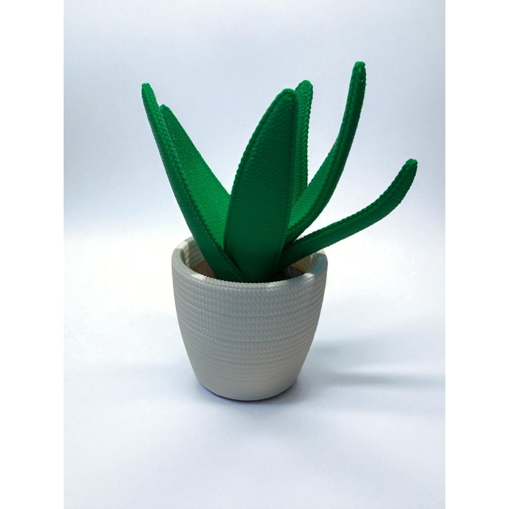 Vaso Decorativo com Planta – Estilo Tricô