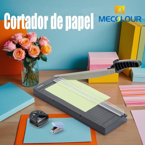 Guilhotina De Papel + Canteadeira + Furador 862 3 Em 1 Preto Cortador de papel guilhotina Mecolour