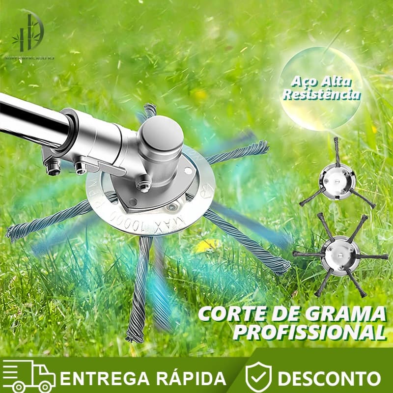 Escova de disco de arame com lâmina de 3/6 para cortadores de grama a bateria, corte preciso e superdurável