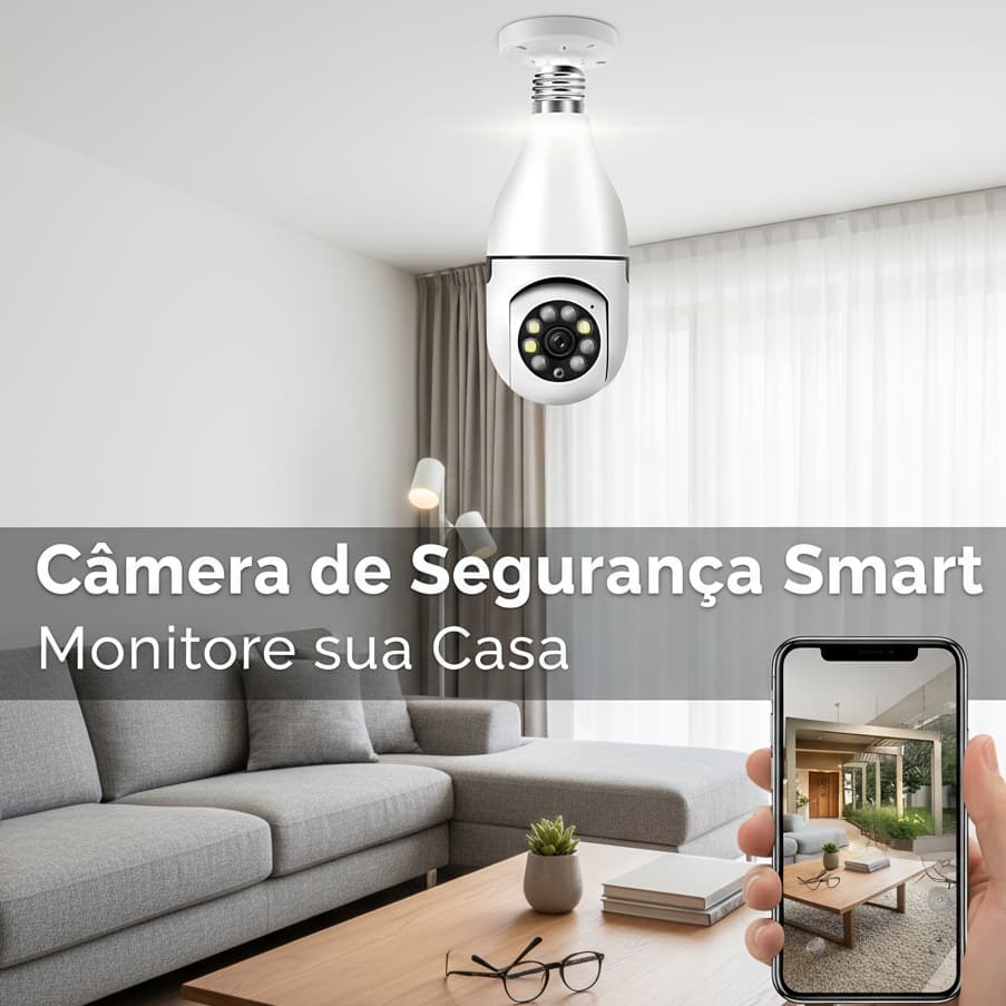 Câmera Segurança Prova D'água Infravermelho Lâmpada Sem Fio Wifi - V360 PRO