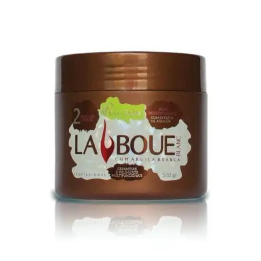 Máscara De Tratamento Intenso Força E Brilho La Boue Blanc Com Argila Branca e Aquiléia 500g