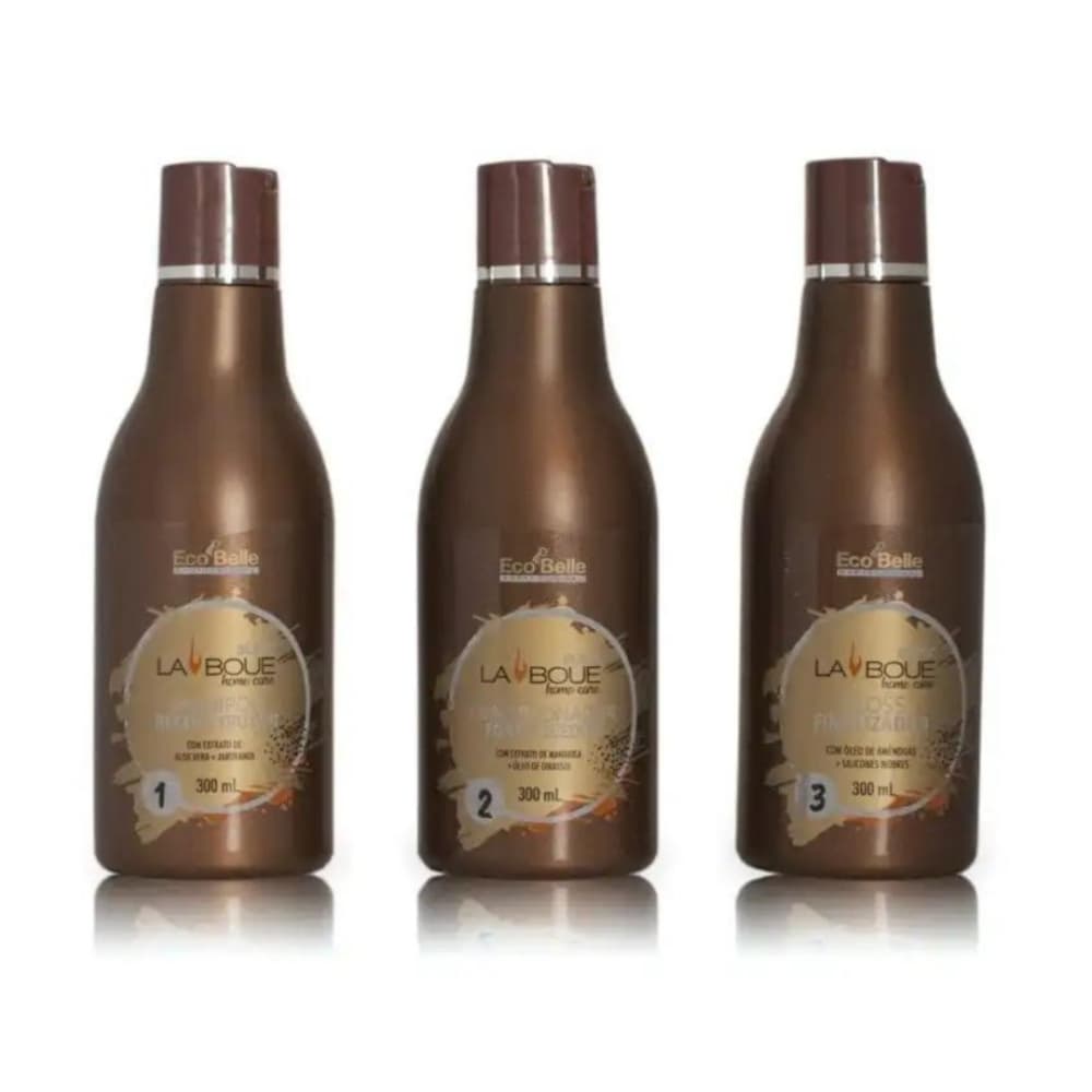 Kit Capilar Shampoo + Condicionador + Gloss Finalizador Tratamento Intensivo La Boue Blanc Home Care