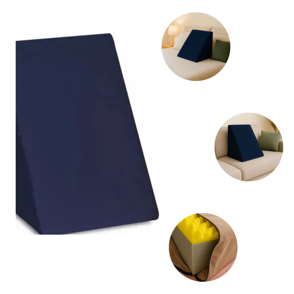 Encosto Terapeutico Travesseiro Triangular Para Encostar Conforto Ortopedico  Anti Refluxo Suave