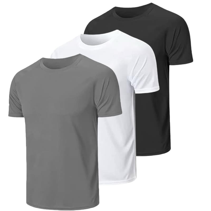 Kit 3 Camisetas Premium 100% Poliéster – Básicas Casuais | Não Amassam, Não Pegam Bolinha | Envio Rápido