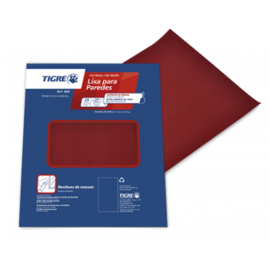 Kit 10x Lixa Massa, MDF, Parede 100 a 220 Tigre