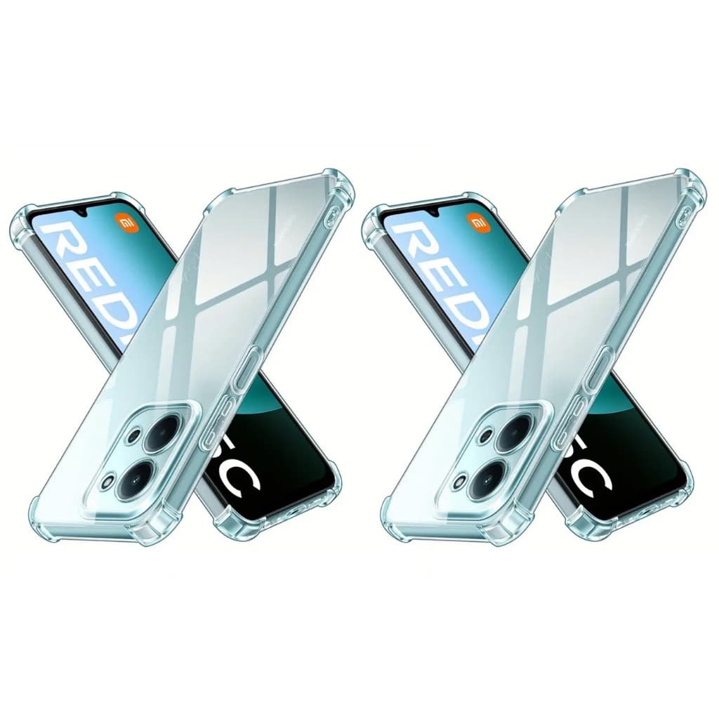 2 Capas Capinha Anti Impacto Transparente Para Xiaomi Redmi 15C