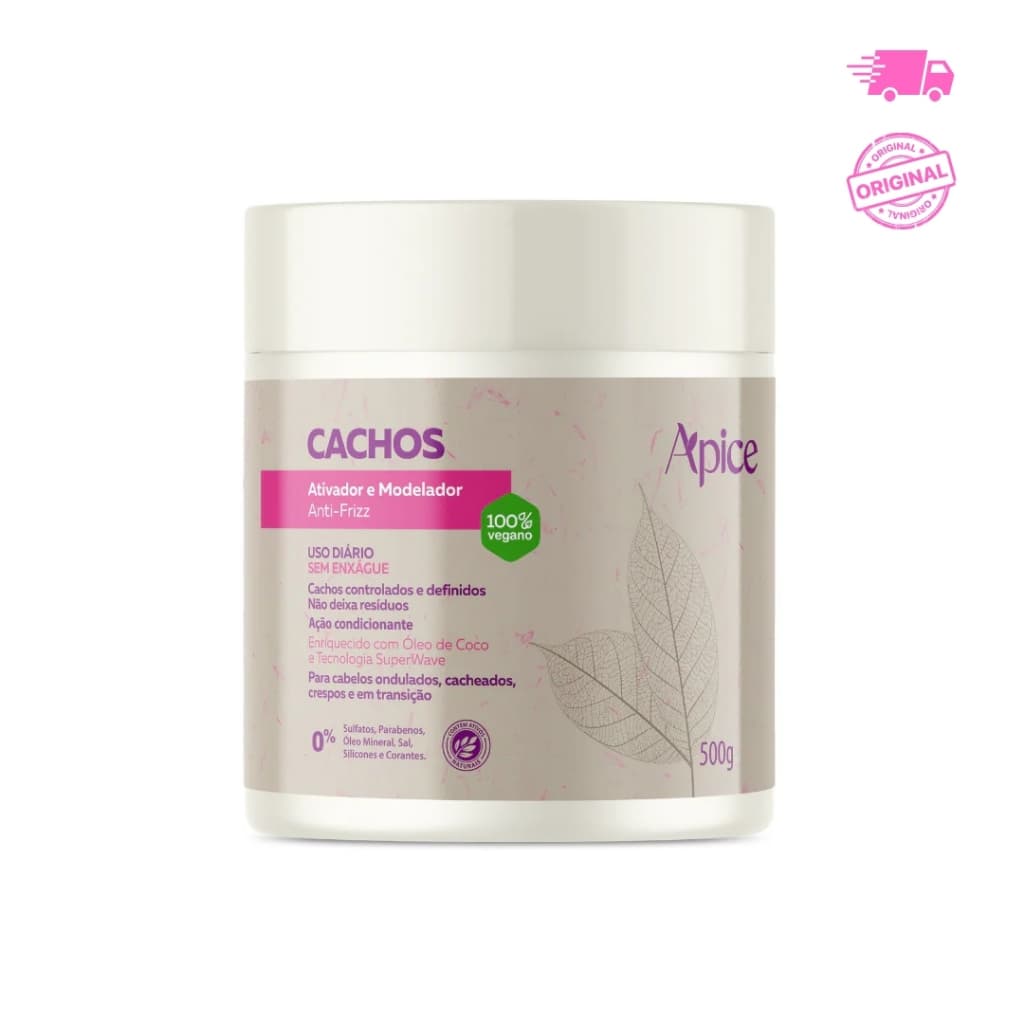 Apice - Ativador E Modelador Anti-frizz Cachos 500g  Apse - NOVA EMBALAGEM