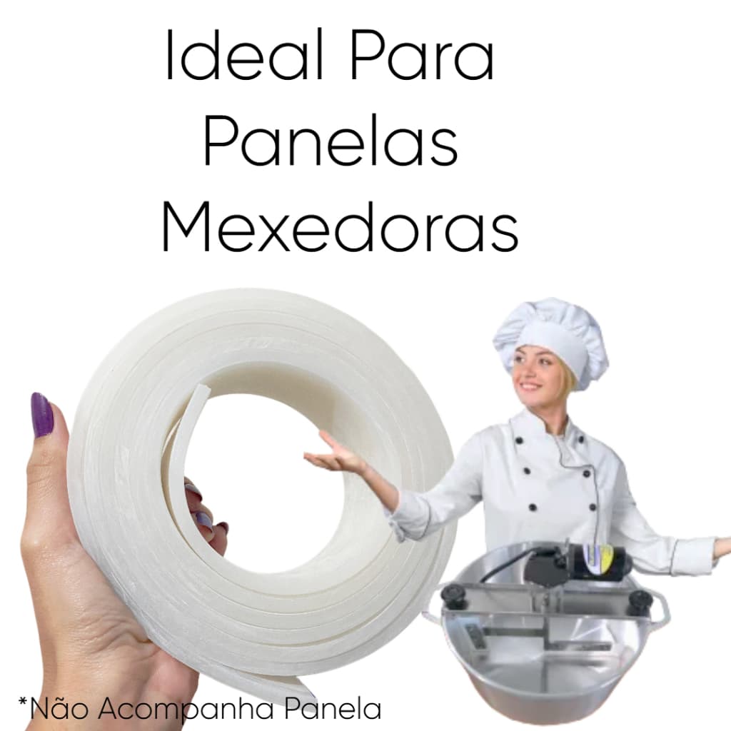 Silicone Panela mexedora De Mexer Doces E Produtos Alimentícios Varias medidas Translucido