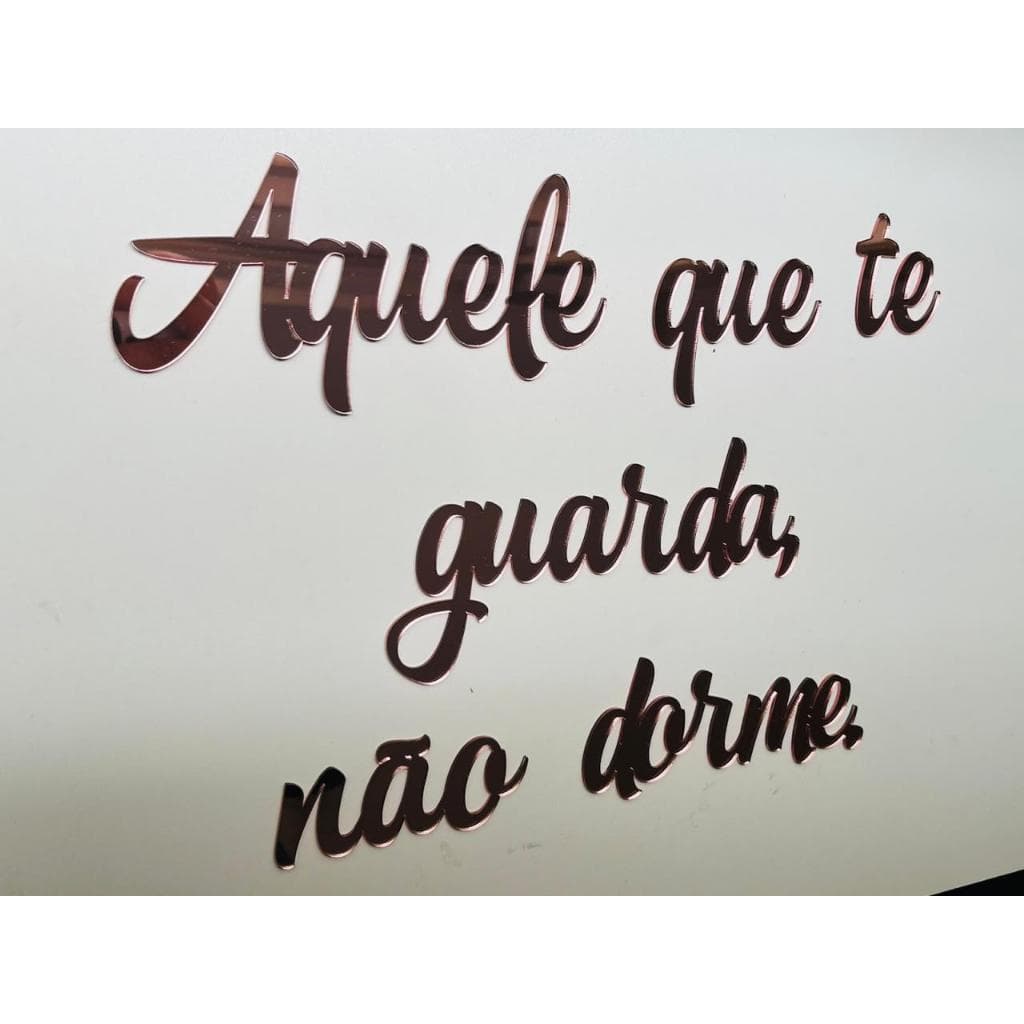 Frase Aquele que te guarda, não dorme. Em Acrílico ou MDF Versículo Decoração OFERTA