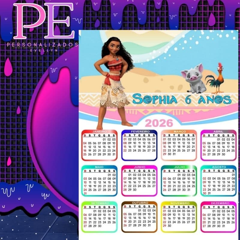 Calendário Personalizado 2026 – Exclusivo e Sob Medida para Você (Todos os Temas)