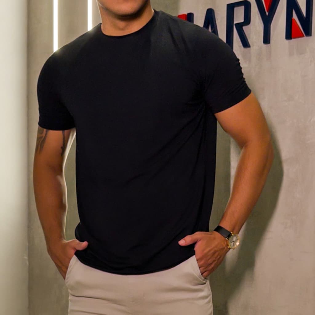 Camiseta Tecnológica Modal Tech Masculina Básica Loja Haryn