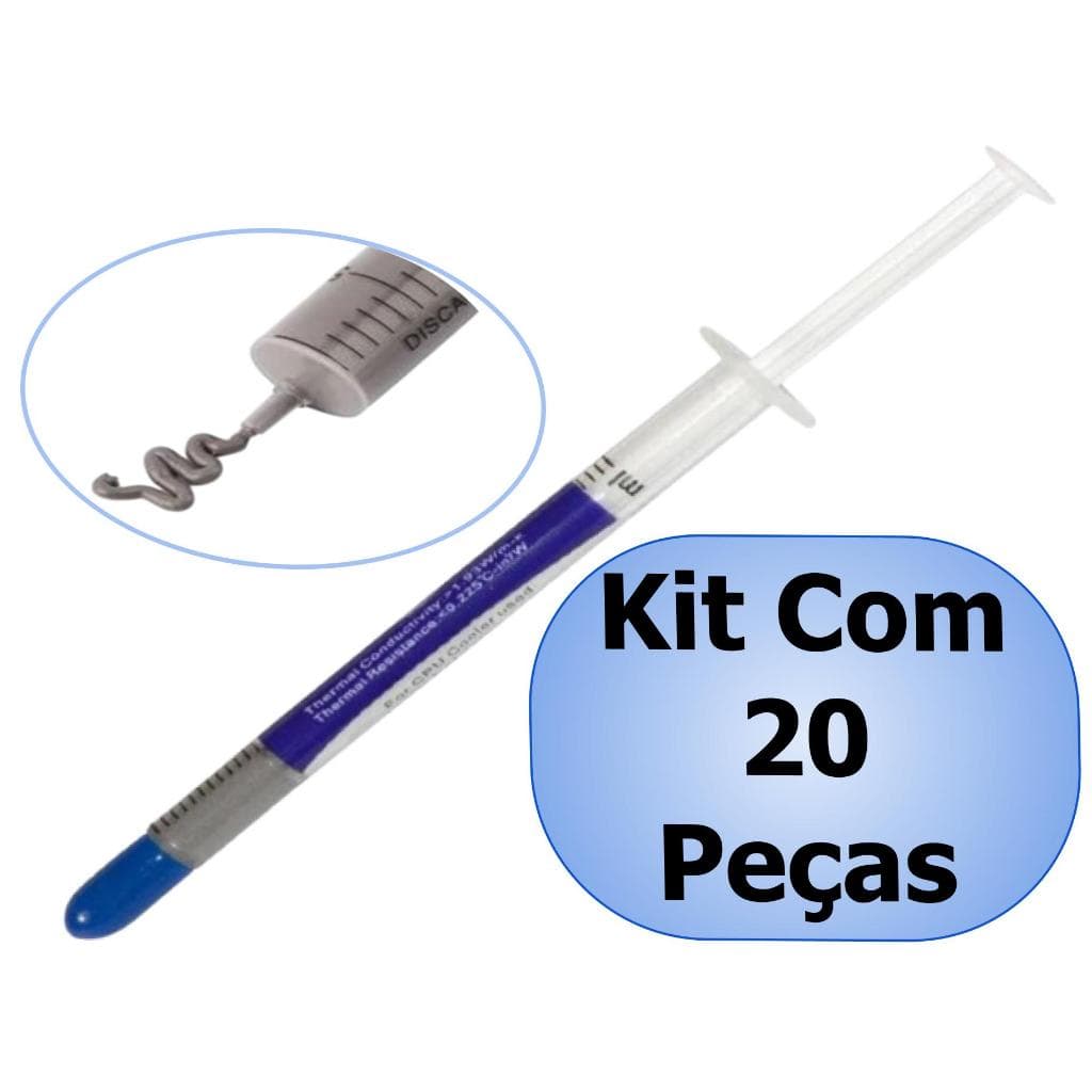 20 Un Pasta Térmica Processador Hy510 1g Alta Performance Prata Original Halnziye Dissipador Calor
