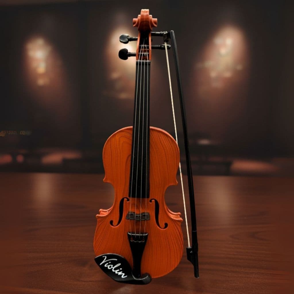 Violino de Plástico Brinquedo Instrumento Com Arco Infantil