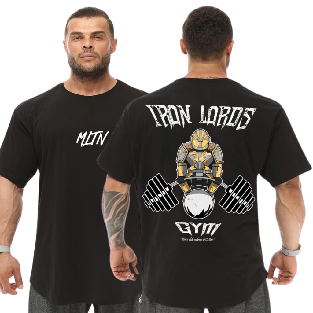 Camiseta Oversized 100% Algodão Iron Lords Gym Malha Premium Gola Redonda Qualidade Conforto