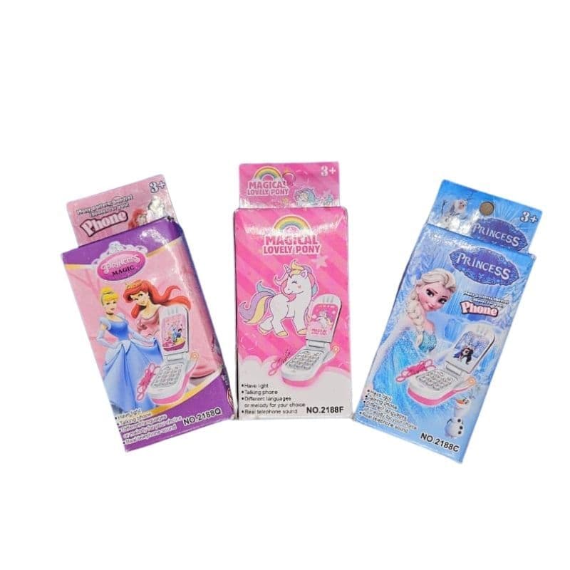 Brinquedo Celular Musical Infantil com Som I Princesas e Heirois