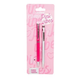 Kit Caneta Esferográfica 1.0mm + Lapiseira 0.7mm - Pink Vibes - Leo Arte