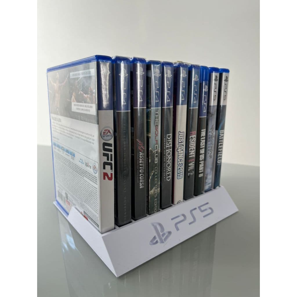 Suporte Organizador para Jogos Playstation PS3 PS4 e PS5 – Base Expositora Decorativa