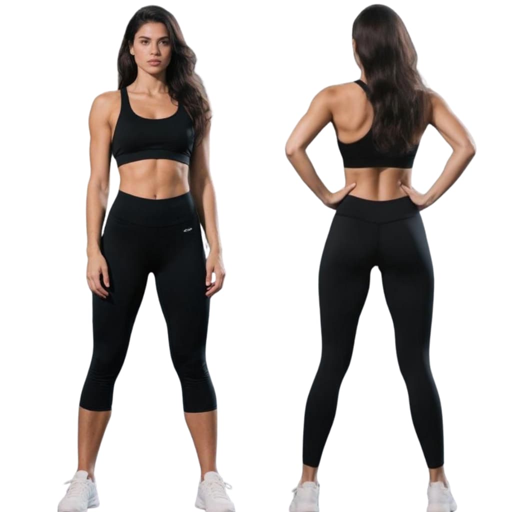 calça legging corsário cintura alta feminina academia fitness lisa