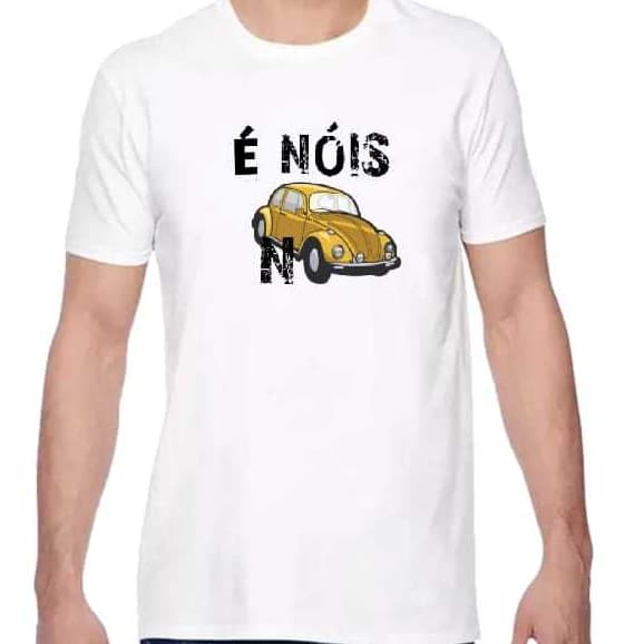 Camiseta Masculina Carro Fusca Relíquia É Nois No Fusca Camisa Premium 100% Poliéster