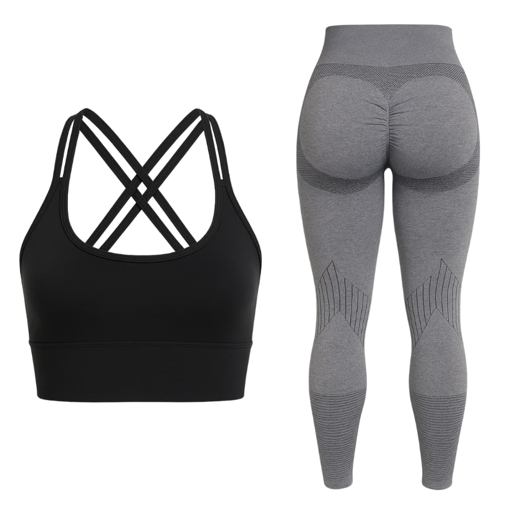 Kit Conjunto Top Legging Empina Bumbum Suplex Zero Transparência Fitness Academia Treino Academia