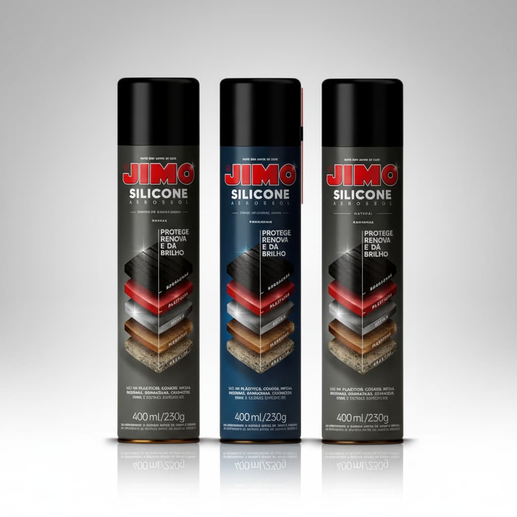 Silicone Spray Aerossol 400mL/230g Natural, Carro Novo e Marine - JIMO