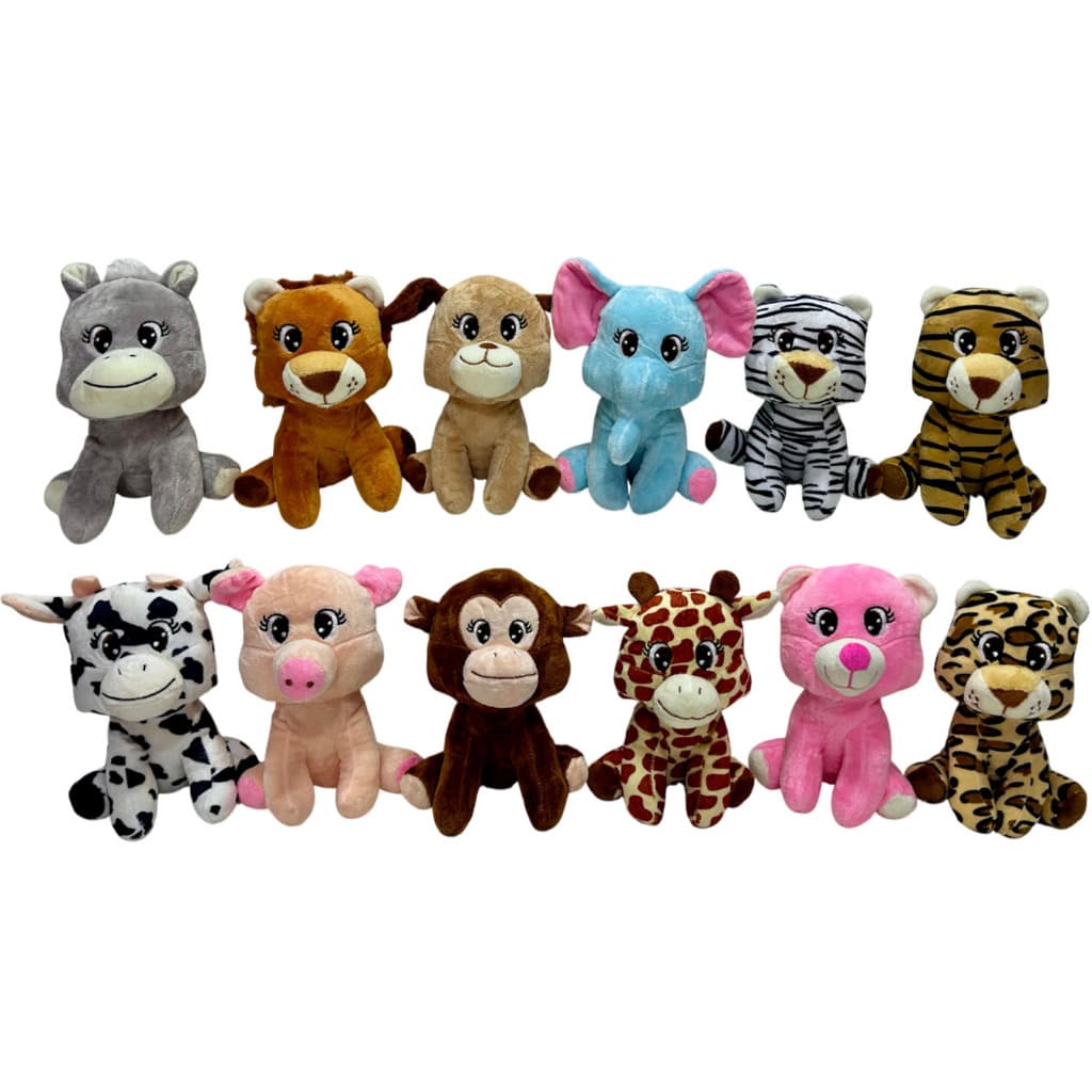Kit 84 Ursos Animais Pelucia Sortido Para Grua Maquina De Ursinho Coloridos - 20cm