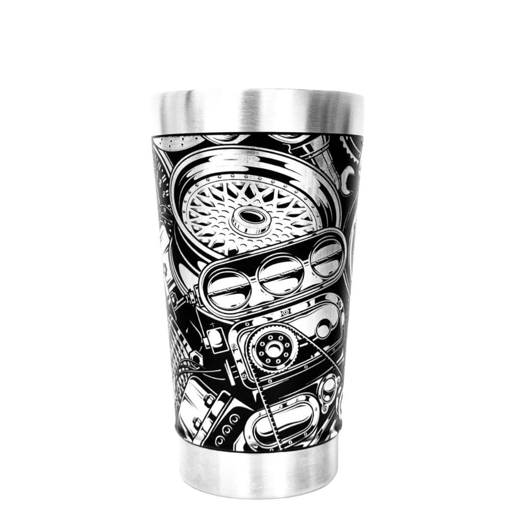 Copo Térmico Personalizado 473ml Gravação a Laser Premium Motor Turbo Presente Criativo Mecânico