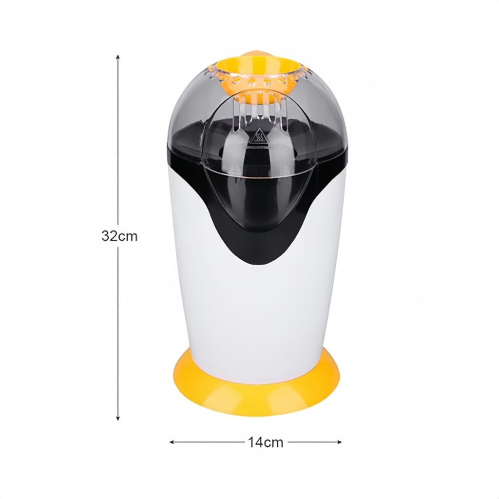 Máquina Pipoqueira Elétrica Ar Quente 1100w Pipoca Sem Óleo Em Minutos, Com Dosador. Saudável Pipoca Sequinha e Crocante