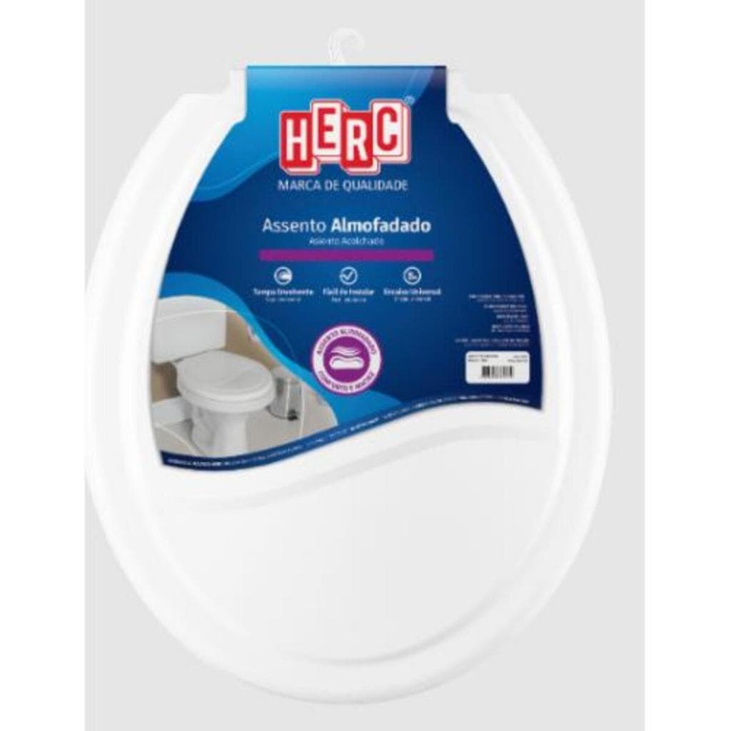 Assento Sanitario Almofadado Sabatini Branco - Herc