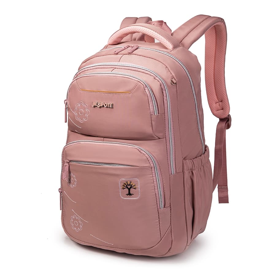 Mochilas senhoras deep pink nylon impermeável sacos reforçados