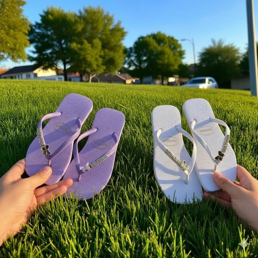 Só Hoje Chinelo Feminino Borboleta – Kit com 2 Sandálias Leves, Bonitas e Perfeitas para o Verão 33 ao 40