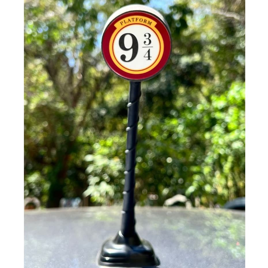Ponteira Enfeite de Antena Plataforma 9 3/4 - Harry Potter - Preto - Carro e Moto