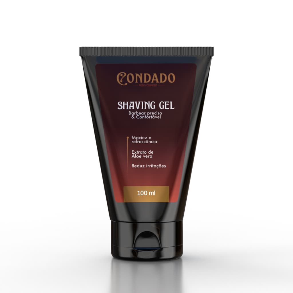 Shaving Gel de Barbear Condado Hidratante Refrescante Preciso Confortável Pezinho Barba Navalhado
