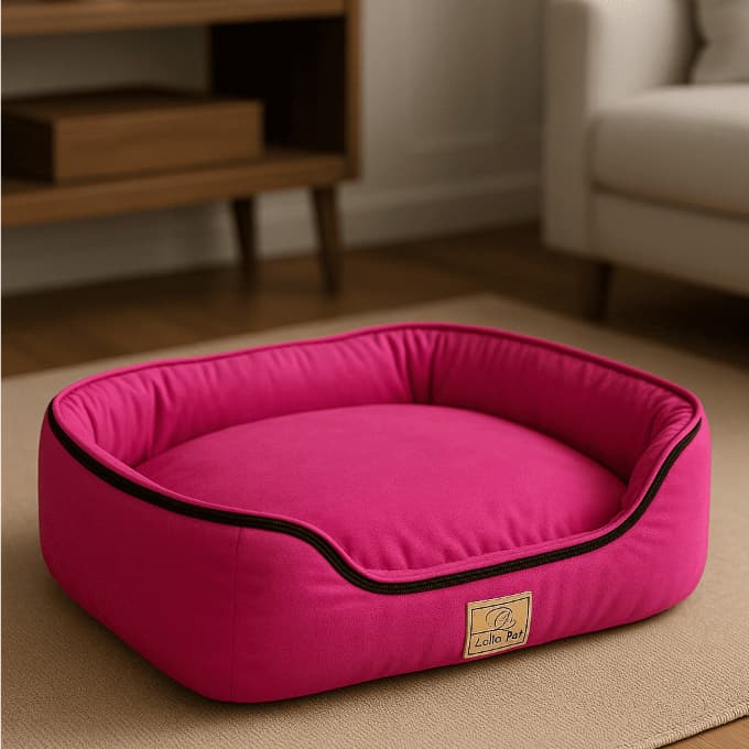 Casinha Caminha Pet em Tecido Suede – Para Cachorro e Gato, Super Macia com Flocos Tamanhos PP ao GG