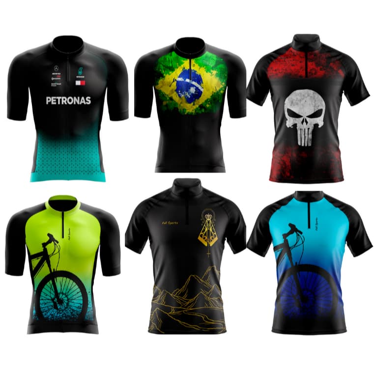 Camisa Ciclismo Masculina Camiseta Manga Curta Proteção Solar Uv Roupa Bike Pedal Mtb