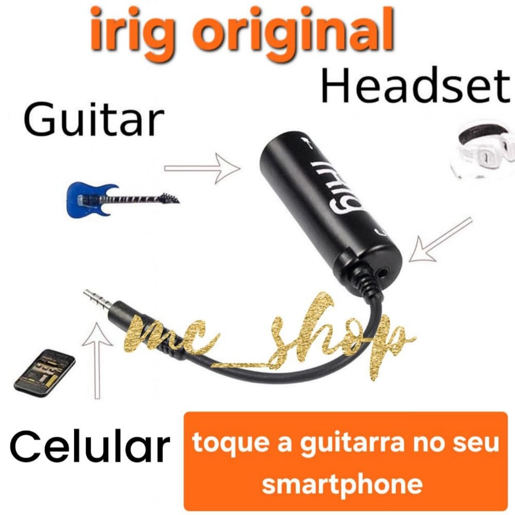 Adaptador iRig Original – Interface de Áudio para Guitarra no Celular