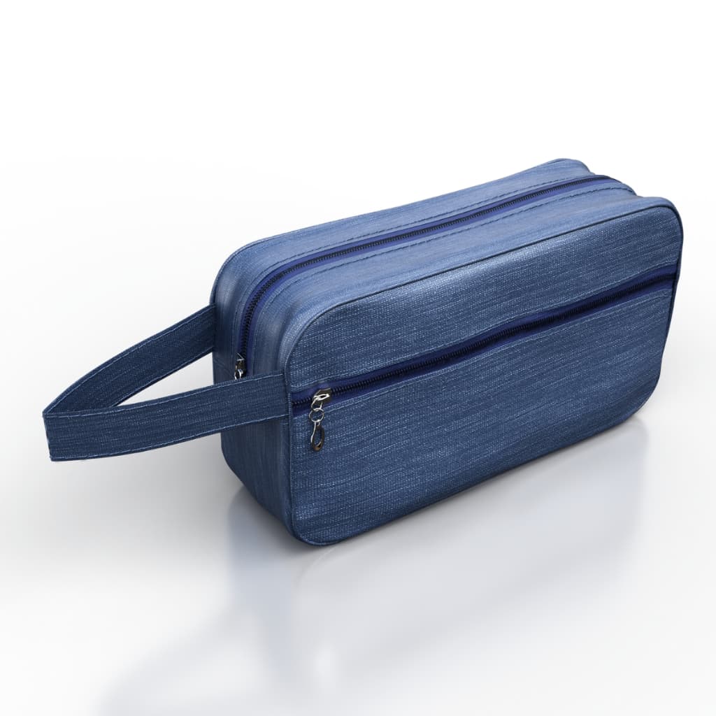 Necessaire Azul Bolsa Masculina Estojo Grande Condado Organizadora Viagem Alça Organizador Trabalho