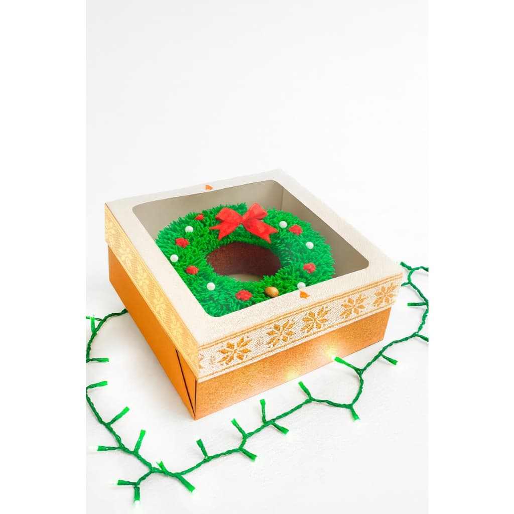 Caixa Kraft 26x26x10 para Guirlanda Natal Confeitaria 5 Unidades