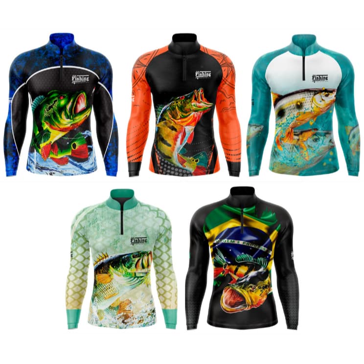 Camisa Pesca Camiseta Blusa De Pescador Proteção Uv50+ Esportiva  Masculina