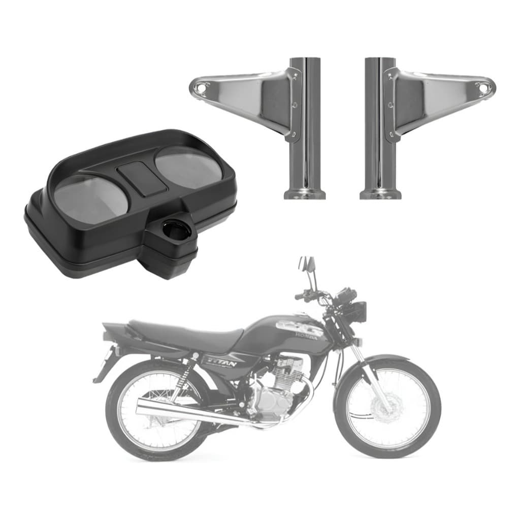 Kit Carcaça do Painel e Suporte do Farol p/ Titan 125 e Today 125 anos 1991 á 1999