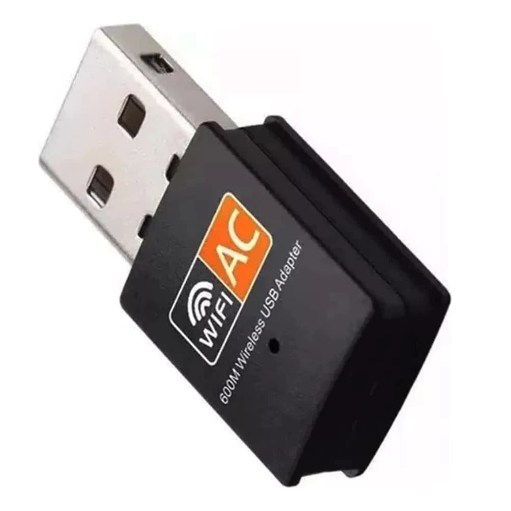 Adaptador Wifi Dual Band 2.4 / 5ghz 600mbps Wireless 5g Ac Nota Fiscal