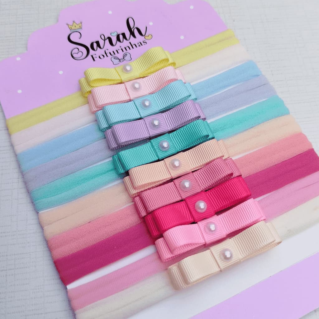 kit com 10 / ou 20 lacinhos de bebê  /tiaras de cabelo para bebê/faixinhas de bebê/laço RN